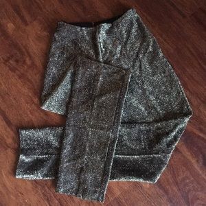 H&M Gold Sparkling Pants - size S